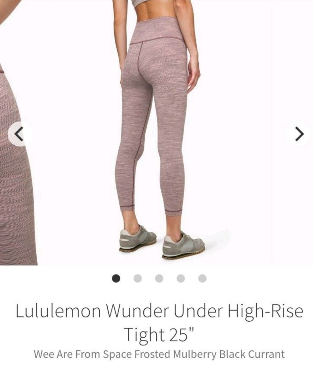 Lululemon Wunder Under High Rise Tight 25" Leggings Women's 4 Purple Gray H121